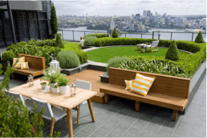 Invigorating Rooftop Garden Landscape Design